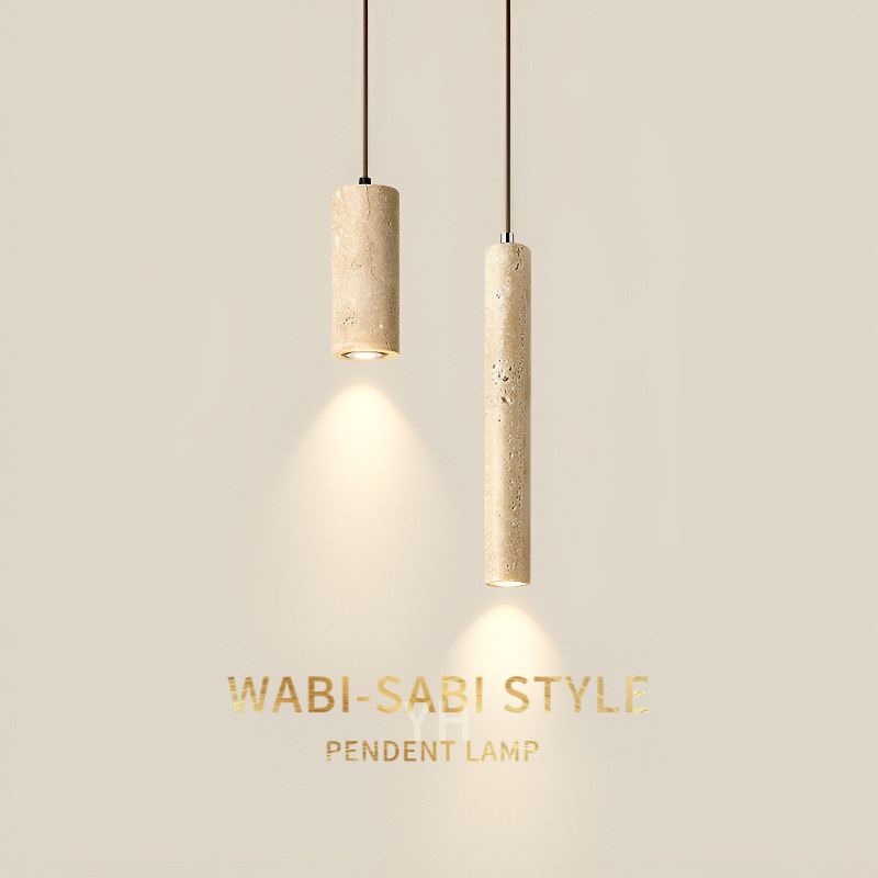 โคมไฟระย้า Wabi-sabi style LED ความเรียบง่าย สไตล์ญี่ปุ่น นอร์ดิก วินเทจ วอลนัท ใช้สำหรับ ห้องนั่งเล่น ห้องนอน ร้านอาหาร