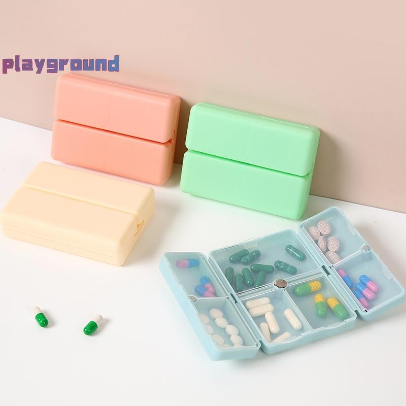 [playground] กล่องใส่ยา 7partment แบบพกพาสําหรับเดินทาง Dispenses กล่องยา Seven Days A Week [ใหม่]