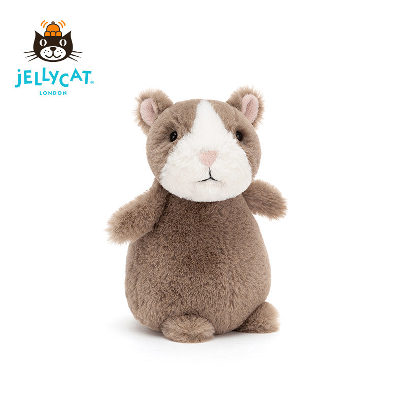 British jELLYCAT Happy Nutmeg Color Hamster Soft Plush Soothing Toy Doll