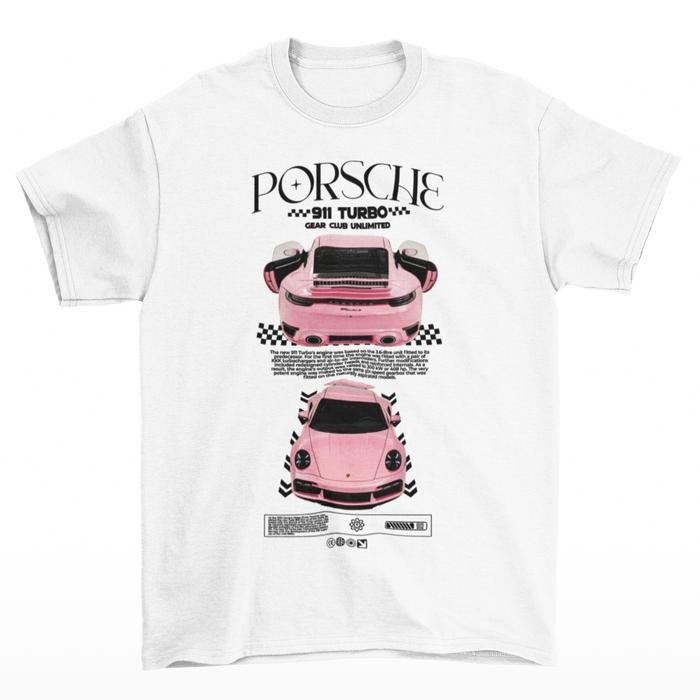 HOT Tomoshinc Automotive Series เสื้อยืดผู้ชาย - PORSCHE 911 TURBO S สีขาว - S