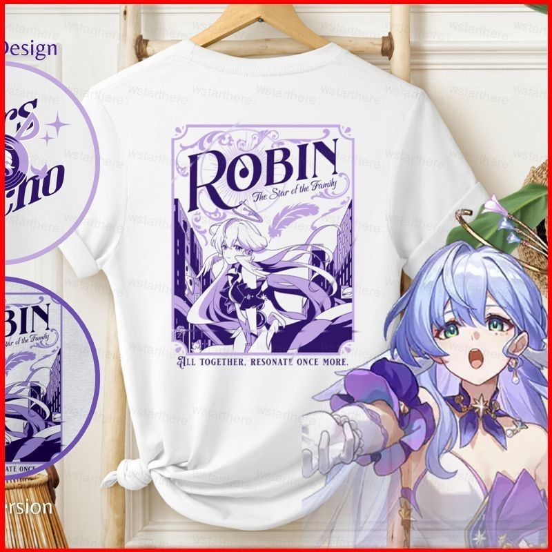 NS1 Robin Themed เสื้อยืด Honkai Star Rail HSR Merch เสื้อแขนสั้น SN1