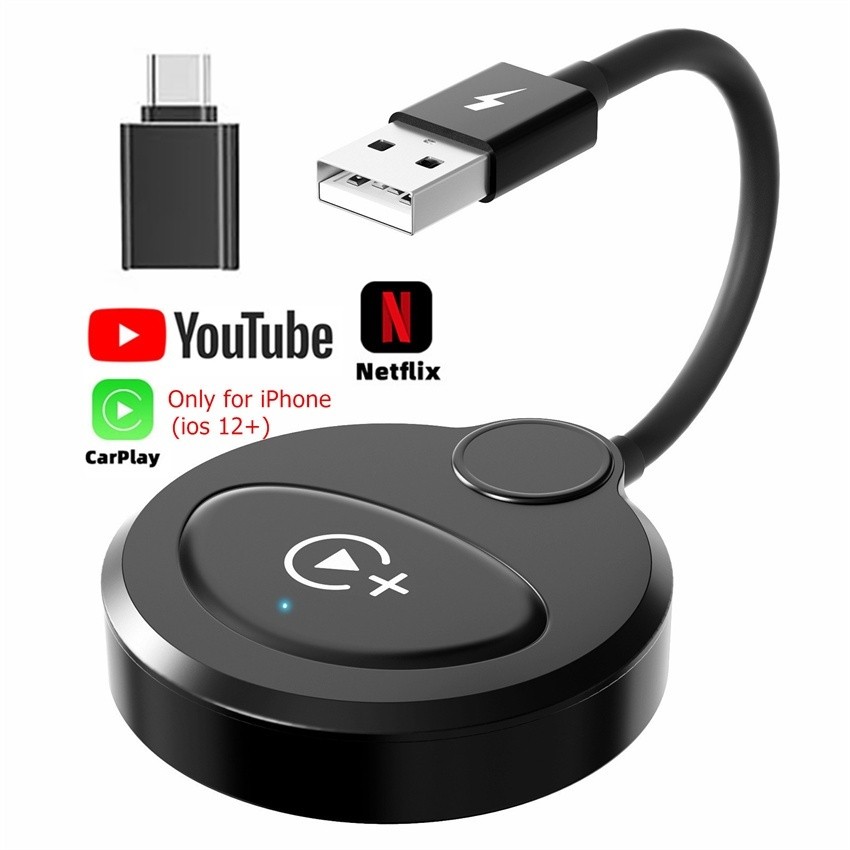 อะแดปเตอร์ CarPlay Original Wired Carplay ในรถยนต์เล่นกล่อง Ai อัจฉริยะสําหรับโทรศัพท์ ios 12+