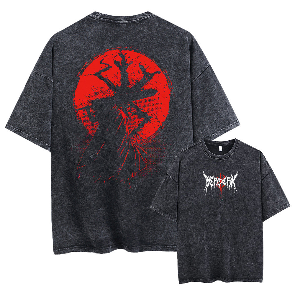 COD 2025Anime Berserk Guts Acid Tshirt Retro Vintage Washed Graphicnew23 ATVH