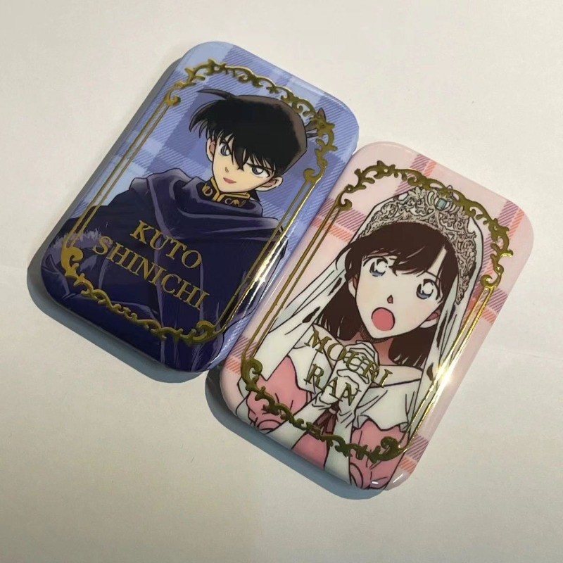 Detective Conan Doujin Shinichi Kudo/Ran Mouri – เข็มกลัดตกแต่งพวงกุญแจสะสม