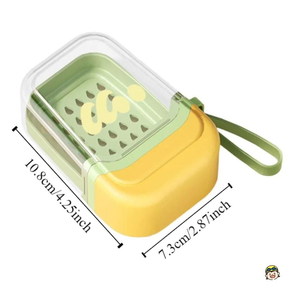 จานสบู่พลาสติกกันน้ําแบบพกพา - ถังล็อคป้องกันการรั่วที่ใส่สบู่สําหรับเดินทาง - รูปที่ 2