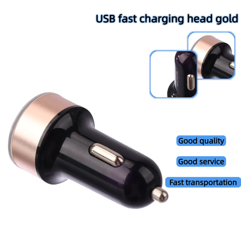 3.1A dual USB car charger 2-port LCD display voltmeter 12-24V car charger adapter