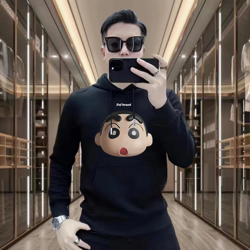 ปลาค็อด ปลาค็อด232025Top พิมพ์เสื้อกันหนาว Ruffian หล่อเสื้อหลวมผู้ชายผู้หญิง All-Match Hooded ใหม่ 