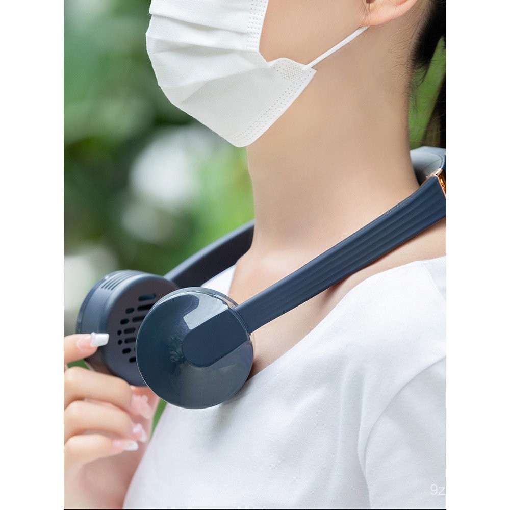 สินค้าใหม่เงียบ°สะดวก Air Outlet ปรับ Halter คอ 2,000mA 45 พัดลมกลางแจ้งสมาร์ทพับได้ F859