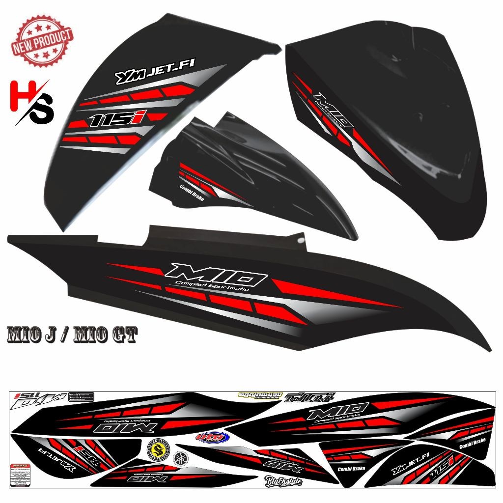 VARIATION OF MOTORCYCLE STRIPING STICKERS YAMAHA MIO J/GT MOTORCYCLE VARIATIONS LATEST ART SIMPLE ให