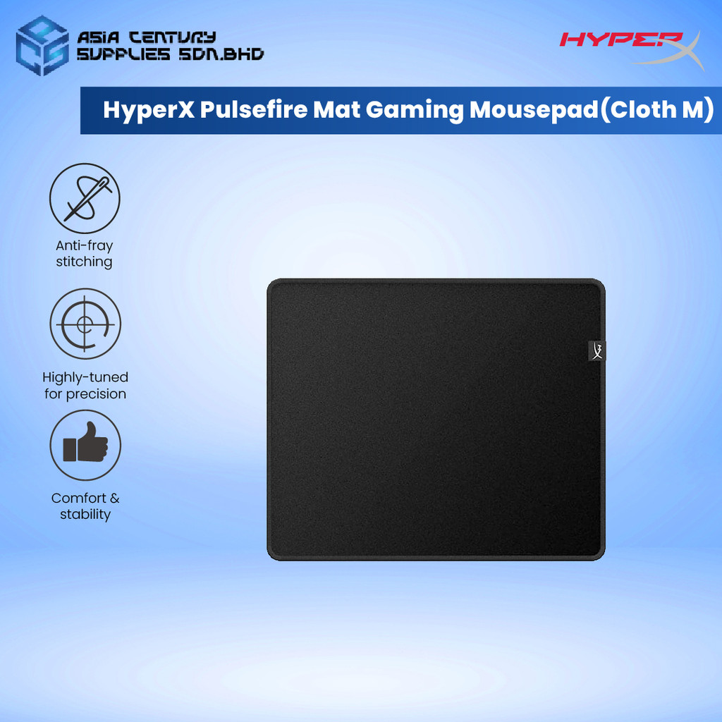HyperX Pulsefire Mat แผ่นรองเมาส์สําหรับเล่นเกม M / L / XL ขนาด - 4Z7X3AA 4Z7X4AA 4Z7X5AA / เย็บป้อง