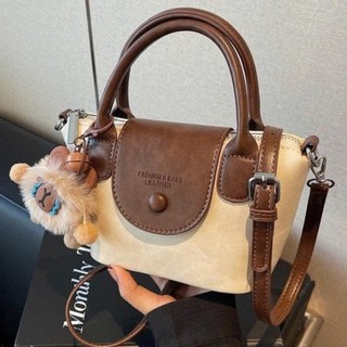 [Tặng gấu] Túi đeo chéo nữ da PU dày, mềm mại kích thước 20cm, kèm móc treo gấu bông DK017