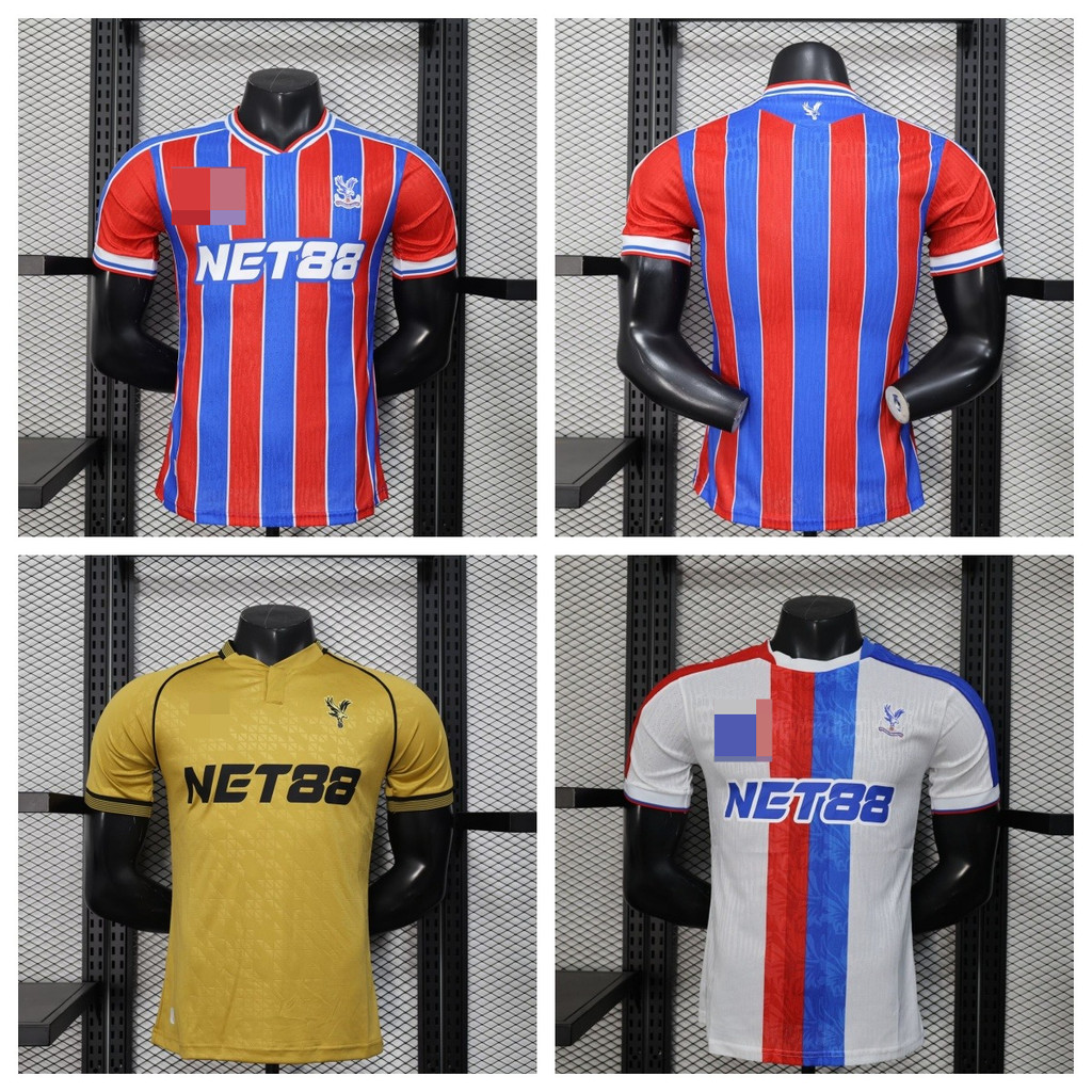เสื้อยืดแขนสั้นCrystal Palace เหย้าและเยือน คุณภาพสูง AAA+