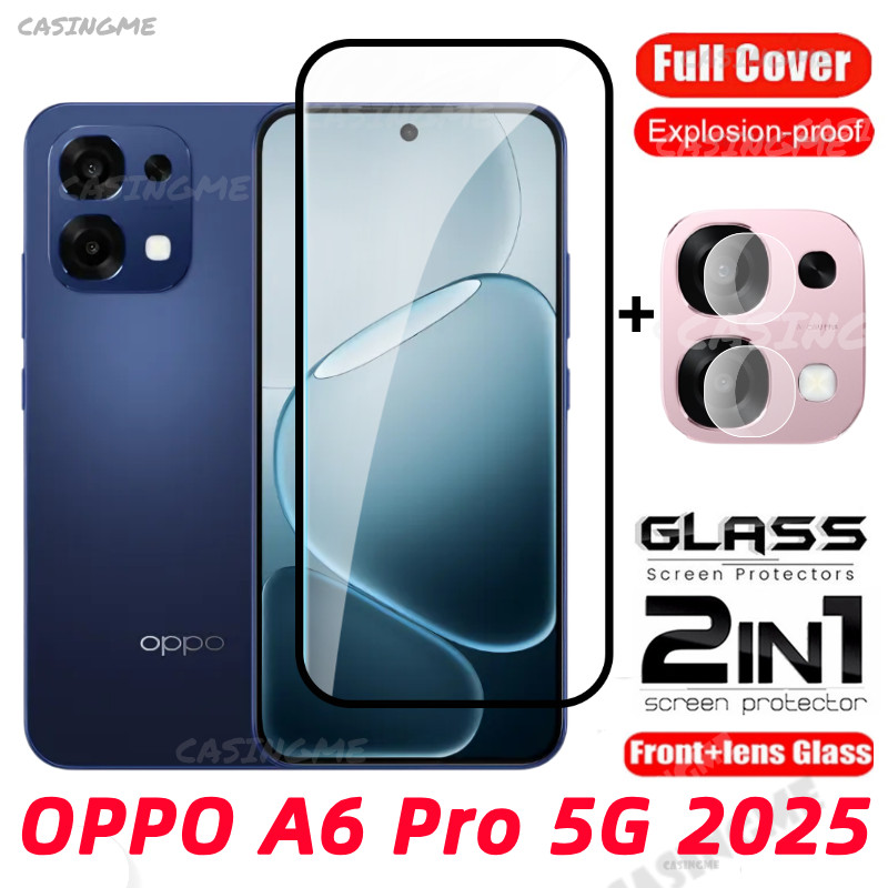 OPPO A6 Pro 5G 2025 ป้องกันหน้าจอโปร่งใสคลุมทั้งหมดฟิล์มสําหรับ OPPOA6Pro OPPO A6x A6Pro A6t Pro A6i 4G 5G 2025 กระจกนิรภัยเลนส์กล้อง