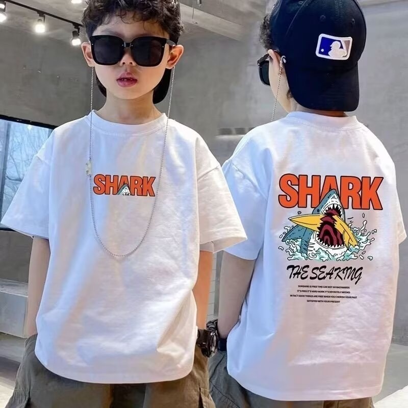 COD 2025 Children's Clothing Boys' Short Sleeve T-Shirt 2025 New Summer Stylish Big Kids Half Sleeve
