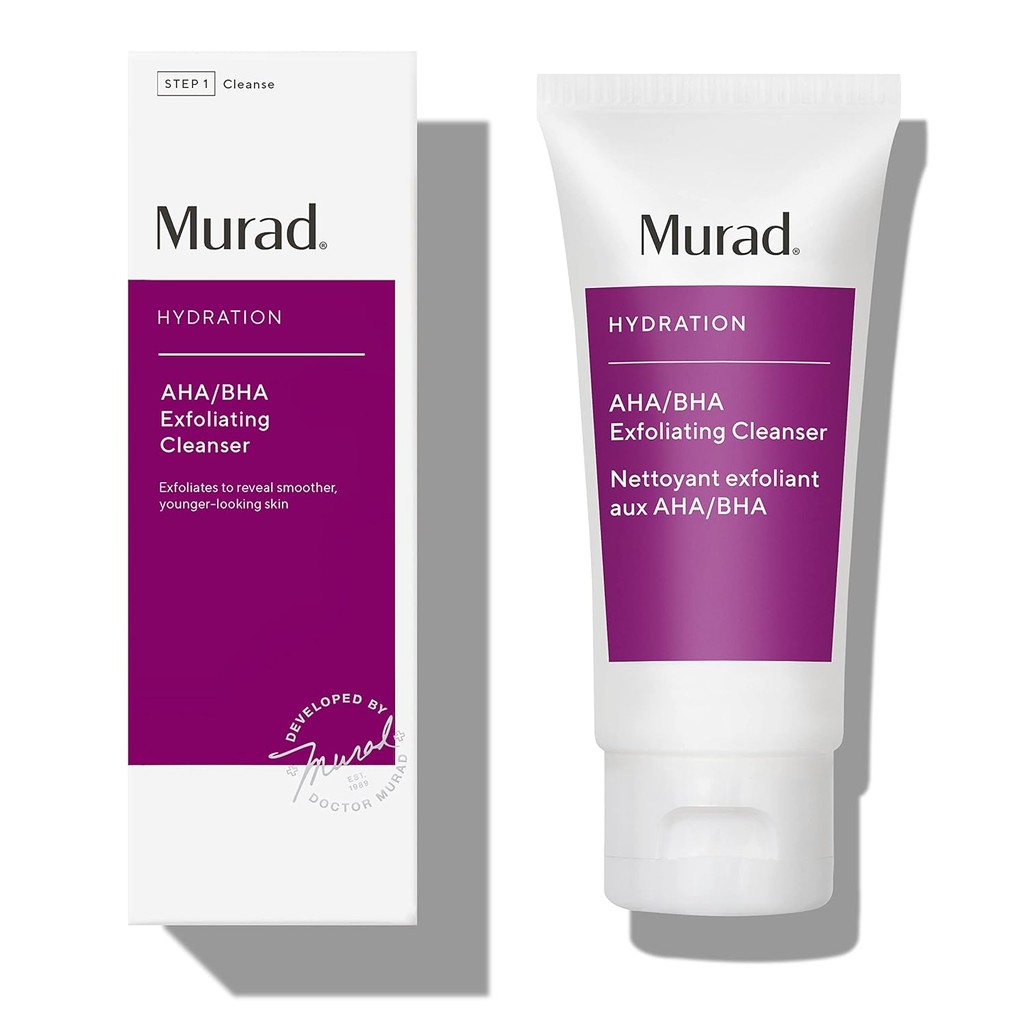 Murad AHA/BHA Exfoliating Cleanser - Hydration Exfoliating & Moisturizing Salicylic, Lactic and Glyc