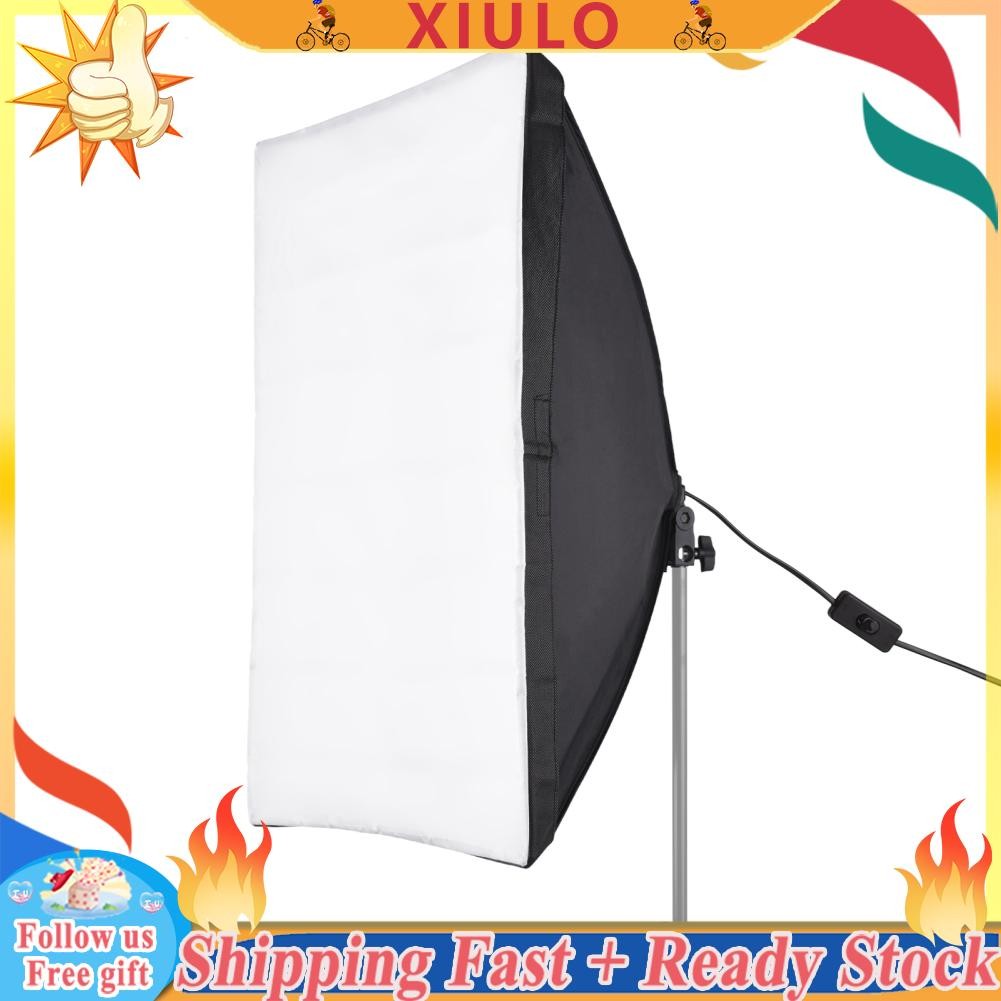 Xiulo Xiulo-th Zjchao Softbox Lighting Kit 20 x 28in Photography E27 Light 210â°หมุนกล่องนุ่มพร้อมถุ