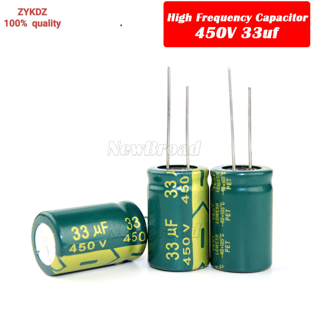 10PCS อลูมิเนียม electrolytic capacitor 250V 33UF 400V 33UF 450V 33UF ความถี่สูงความต้านทานต่ําอายุก