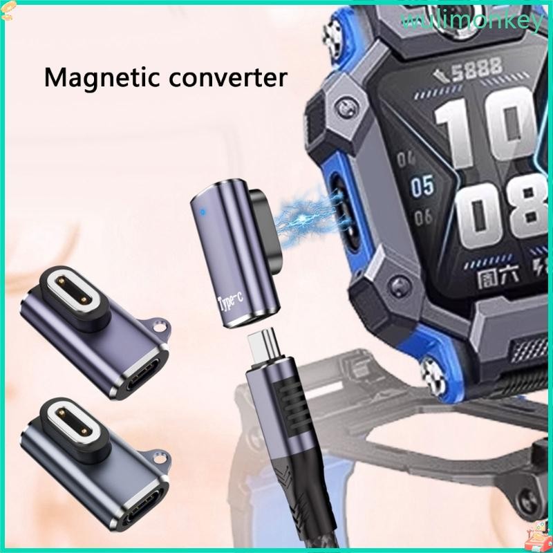 WU Kids Smartwatch Magnetic Charger ตัวแปลง USB C สําหรับ imoo Z6A Z6S Z7 อะแดปเตอร์โลหะแบบพกพาชาร์จ