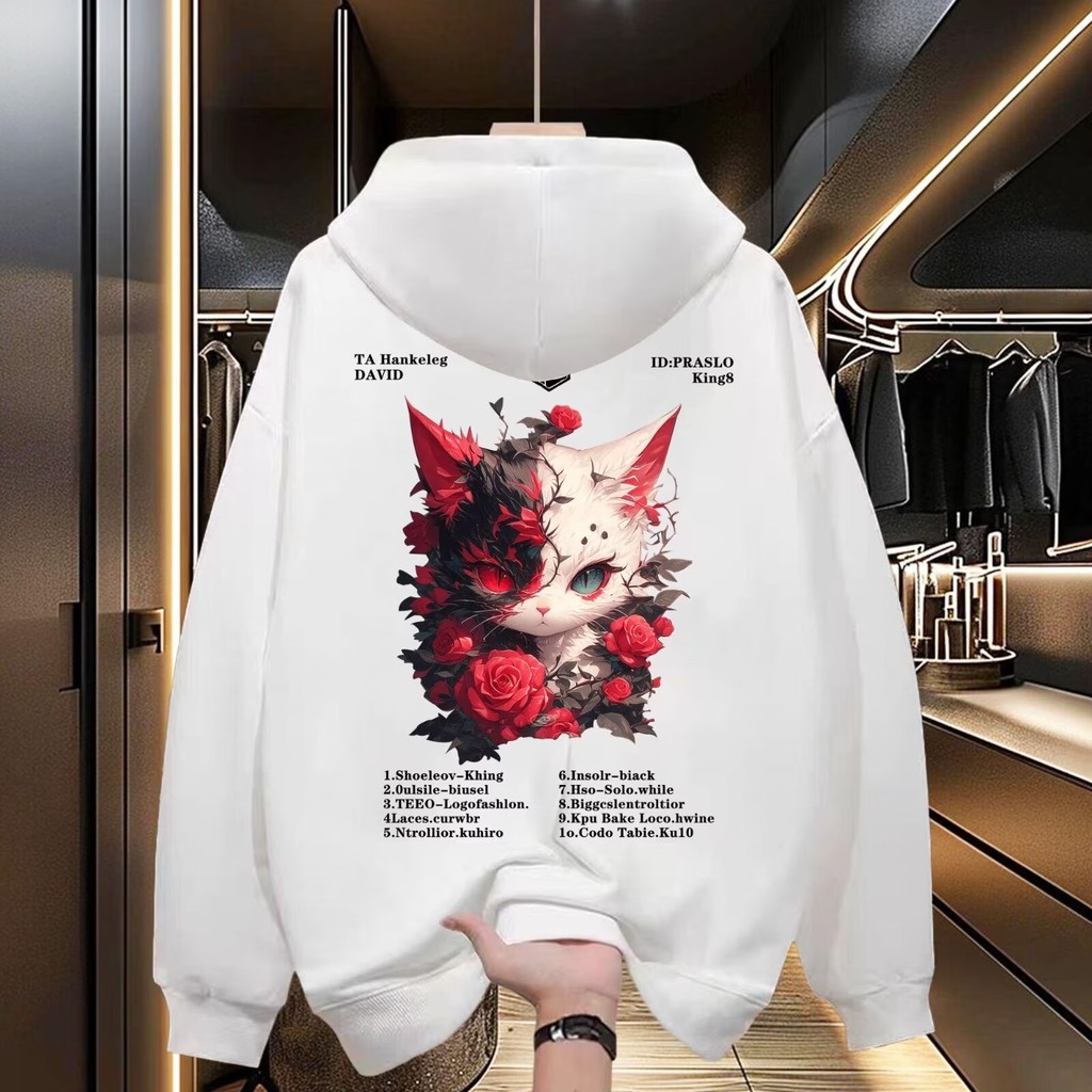 2025 NEW 2025 National Trend Brand Hoodie for Men 2024 New Spring and Autumn Thin Loose Hooded Casua