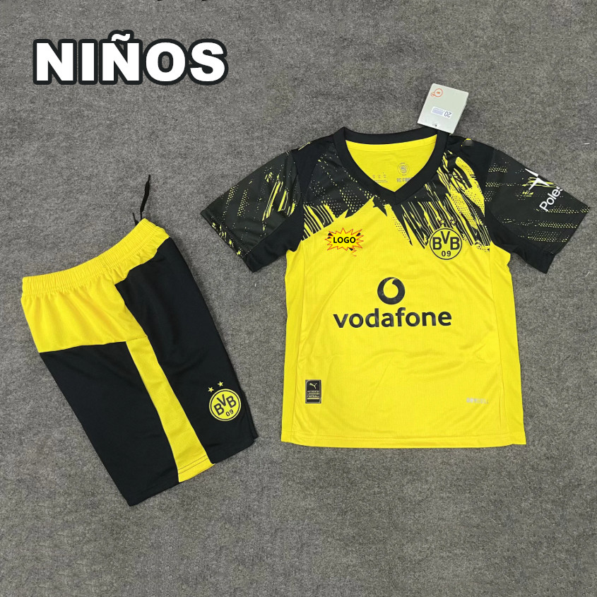 2025/26 Dortmund Home Kids Football Jersey Set คุณภาพสูง