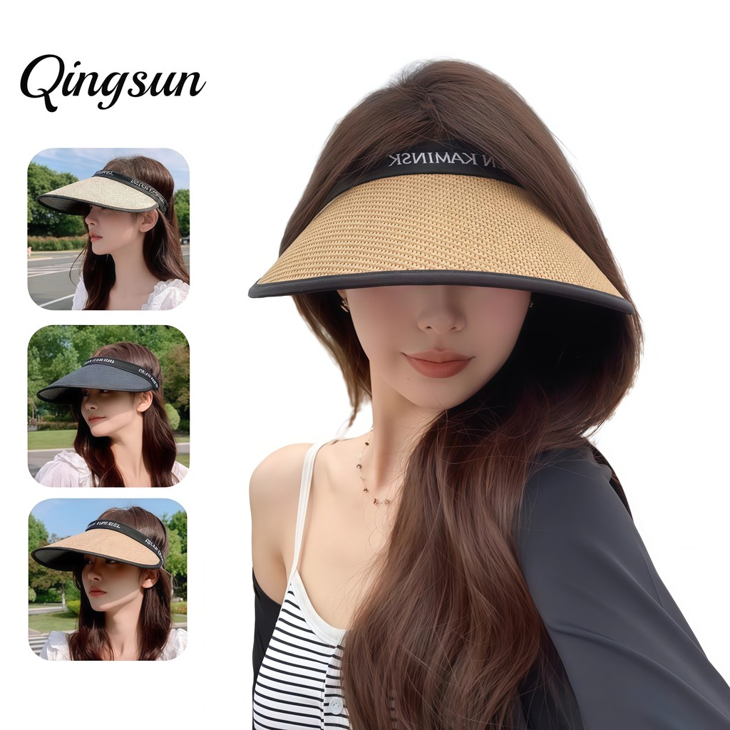 🌻Qingsun  หมวกกันแดด ใส่ง่ายใส่สบายสีพื้น มินิมอลสไตล์เกาหลี บางเบา "MK-15"