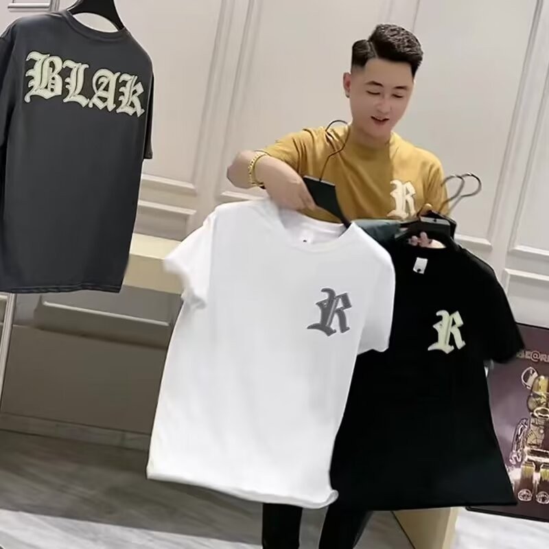 COD 2025P18, Item No. M784 Long Staple Cotton 230g Black White Gray S-5XL Sizes new23 BV3N