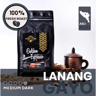 Kopi Lanang Arabika Gayo Aceh Premium Peaberry Semiwashed Medium to Dark Roast Golden Espresso