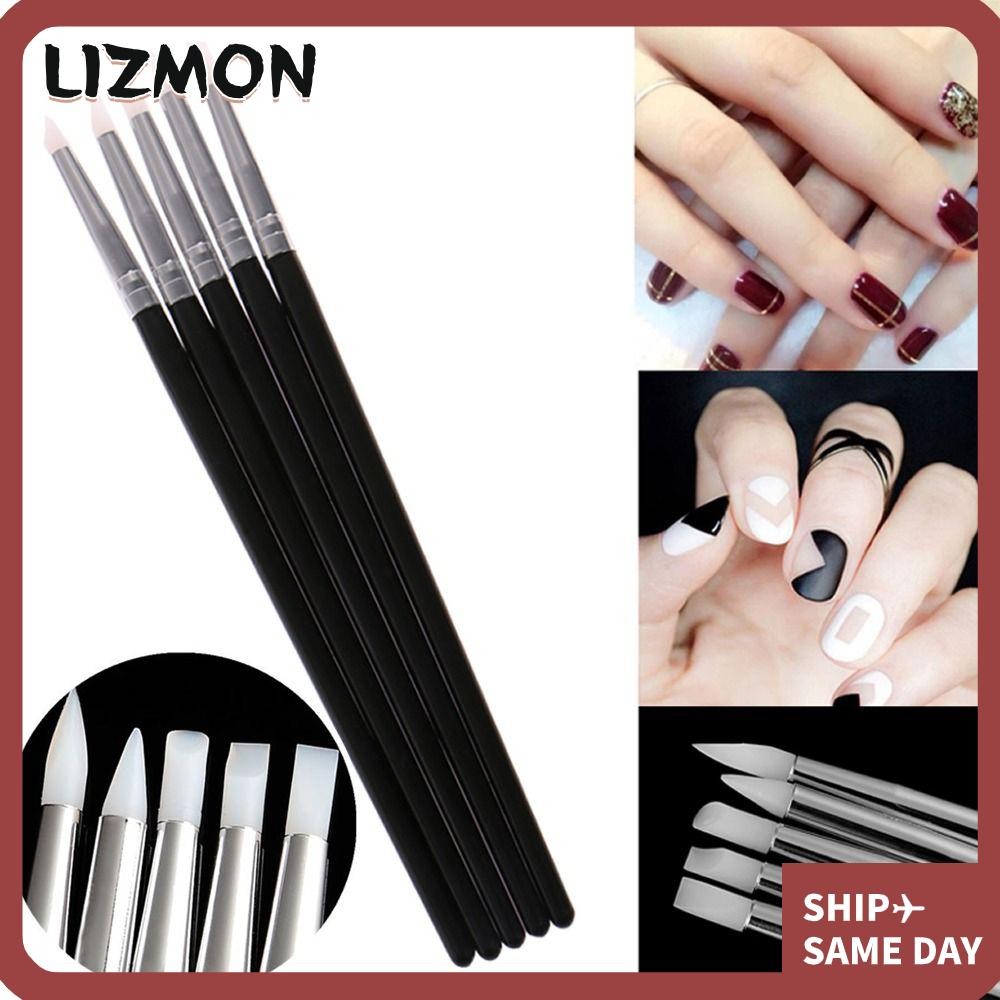 LIZMON 5 ชิ้นซิลิโคนปากกา Fimo ไม้ DIY Polymer Modelling Clay Shaper