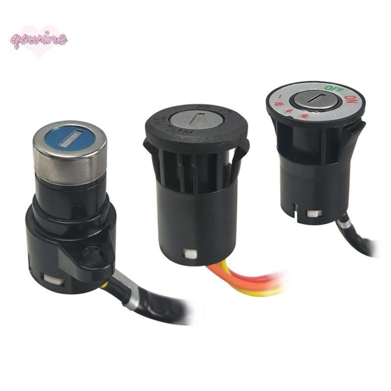 [qowine] รถยนต์ไฟฟ้าล็อคสวิทช์กุญแจสากลจักรยานไฟฟ้าสกูตเตอร์อุปกรณ์เสริมสําหรับ E-bike พวงกุญแจแหวนล็อคพลาสติกล็อคไฟ TH