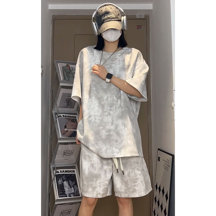 COD 2025 Summer Heavyweight Short Sleeve T-Shirt Couple Set T3553 Top P29-DK8514 Pants P29new23 3ZRW