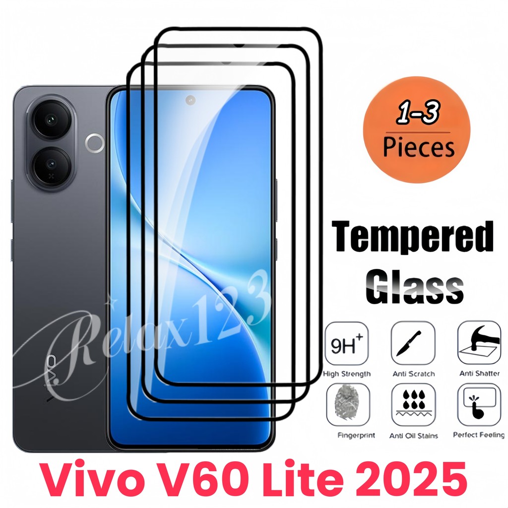 สําหรับVivo V60 Lite 5G 3PCSป้องกันหน้าจอกระจกนิรภัยสําหรับVivo V60 V60Lite V60E V60Pro vivoV60lite 