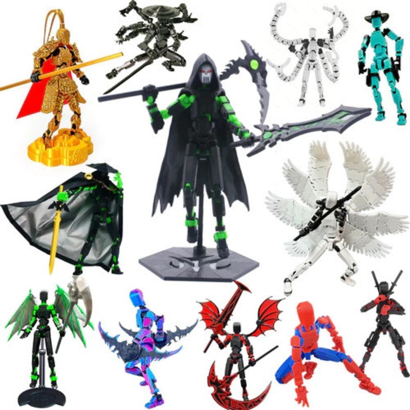 Dummy 13 Action Figure Lucky 13 Action Figure 3D พิมพ์ตุ๊กตา Movable Joint รุ่น