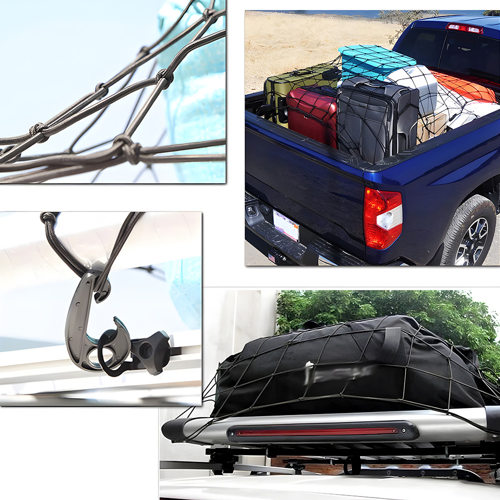 ตาข่ายคลุมกระบะ และแร๊คหลังคา ตาข่ายคลุมรถกระบะ ของ สัมภาระ มี 4 ขนาด ดูรายละเอียดด้านในครับผม - รูปที่ 4