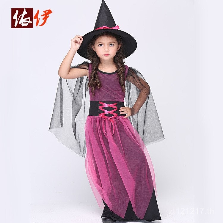 เครื่องแต่งกายคอสเพลย์เครื่องแต่งกายเด็กแม่มดเครื่องแต่งกายคอสเพลย์แม่มดฮาโลวีนบอล 1TSX
