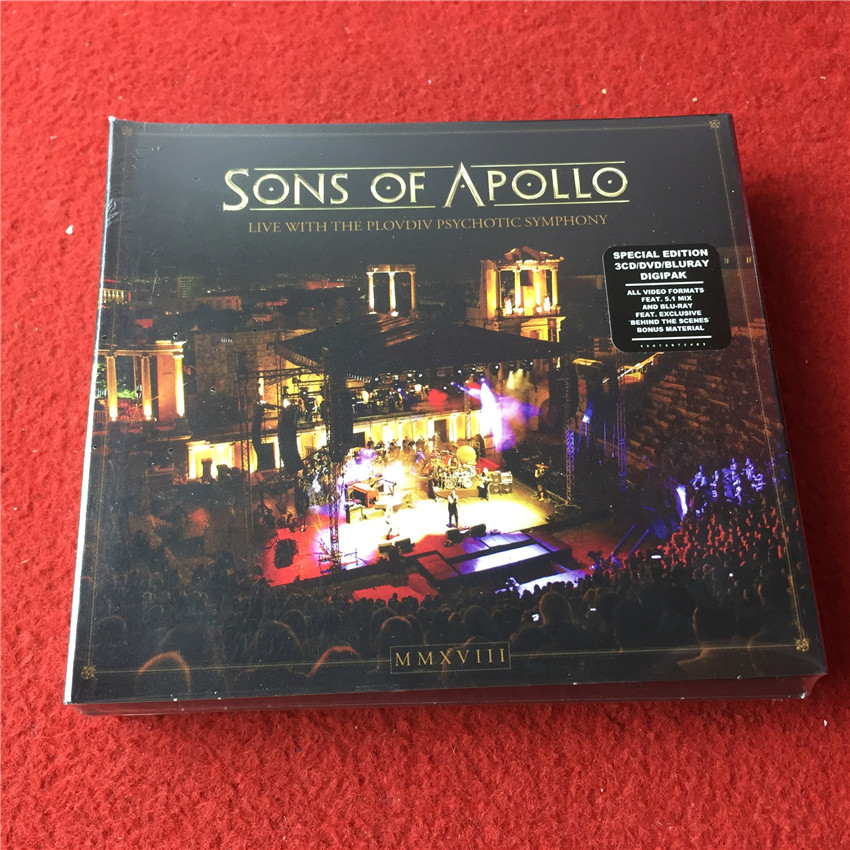 (ใหม่เอี่ยม ) เคสความดัน Sons Of Apollo Live With The Plovdiv 3CD+DVD+Blue 光 qian