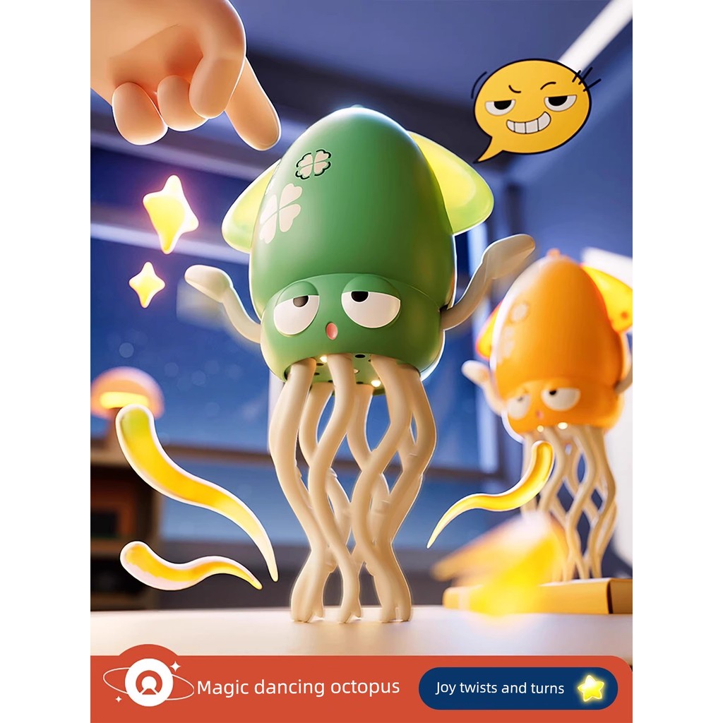 ♘2025 ใหม่ Magic Dancing Octopus จําลองแปดกรงเล็บของเล่นไฟฟ้าเพื่อการศึกษาสมาร์ทเด็กชายและเด็กหญิงวั