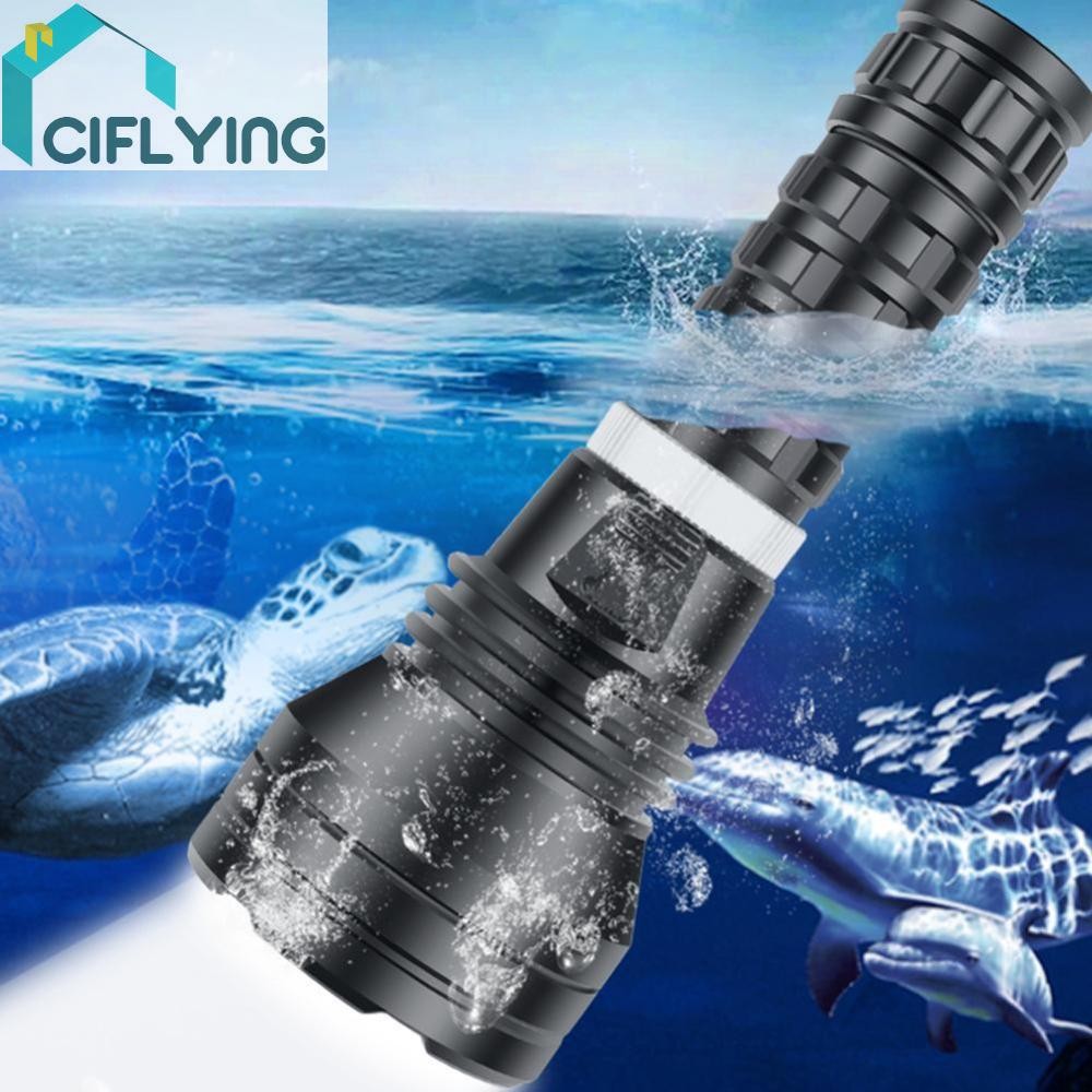 ไฟฉายดําน้ํา LED Super Bright XHP70 พกพาสะดวก