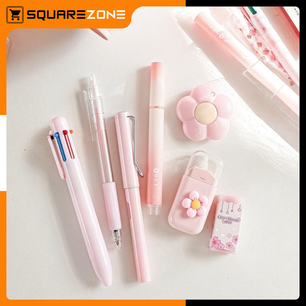 STABILO 7-in-1 School Stationery Package Highlighter ปากกายางลบเครื่องตัดเทปแก้ไขชุด ATK3018