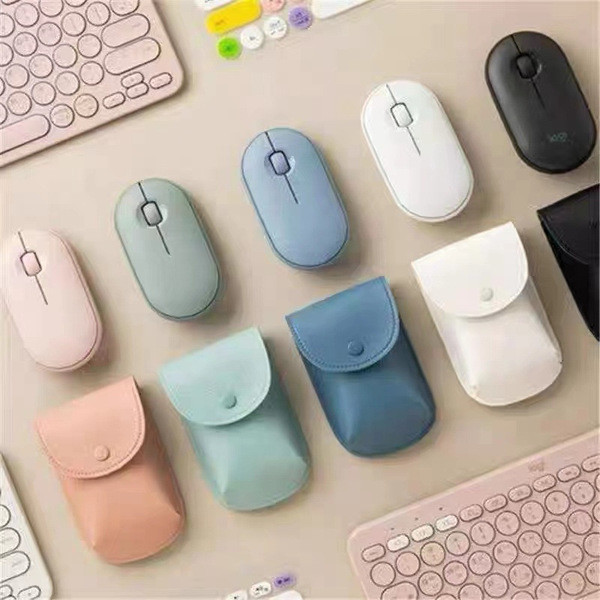 chichang ( บลูทูธ เสียงเงียบ) กระเป๋าเมาส์ก้อนกรวดสำหรับ Logitech pebble หนัง PU เมาส์ไร้สายบลูทูธเค