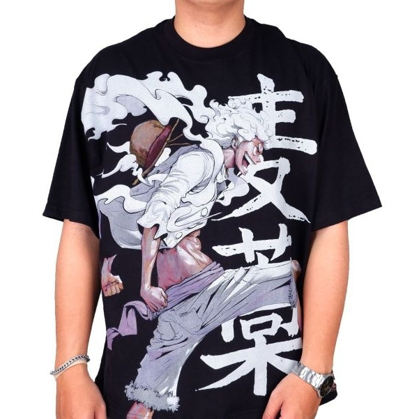 SUN GOD NIKA JOY BOY WARRIOR OF LIBERATION MUGIWARA D LUFFY ANIME MANGA ONE PIECE OVERSIZE เสื้อยืด 