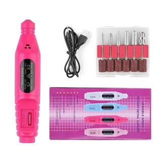 Lixadeira de Unhas Elétrica com Broca e Motor Bivolt para Manicure e Pedicure sem fonte