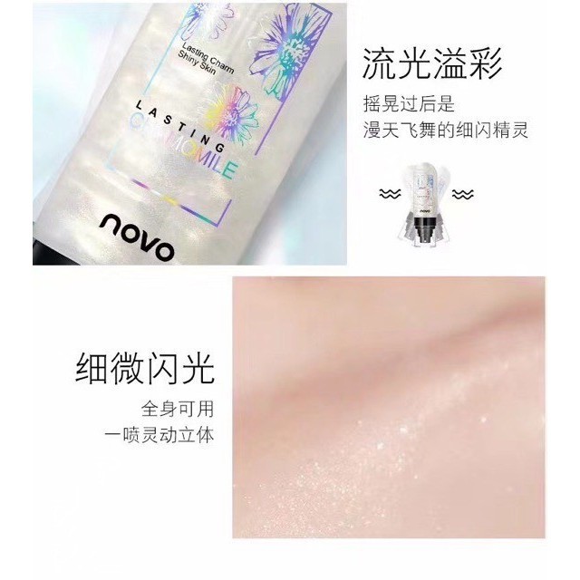 Novo moisturizing makeup spray สเปรย์ไฮไลท์ โนโว หน้าเงา ประกายชิมเมอร์ กลิตเตอร์วิ้งๆ --MS002--✿ - รูปที่ 3