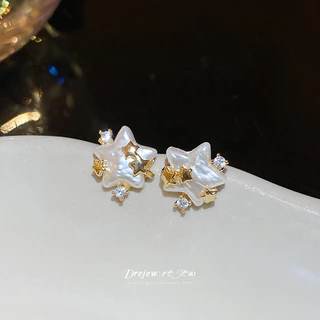 ต่างหูเพชรเม็ดใหญ่ 925 สเตอร์ลิง เคลือบทองแท้ 14K เหมาะสำหรับโอกาสพิเศษ