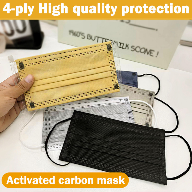 หน้ากากอนามัยแบบพกพา 4 겹 ขนาดหนา พิมพ์ลายโมราดี้ แพ็ค 25 ชิ้น เหมาะกับทั้งผู้ชายและผู้หญิง