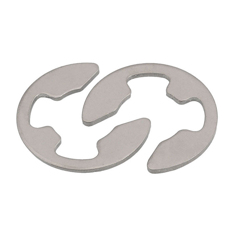 304 สแตนเลสเครื่องซักผ้า Circlip แหวน E-Type Circlip แหวนเปิดหัวเข็มขัดเครื่องซักผ้าแบน M3M4M5M6M7M8