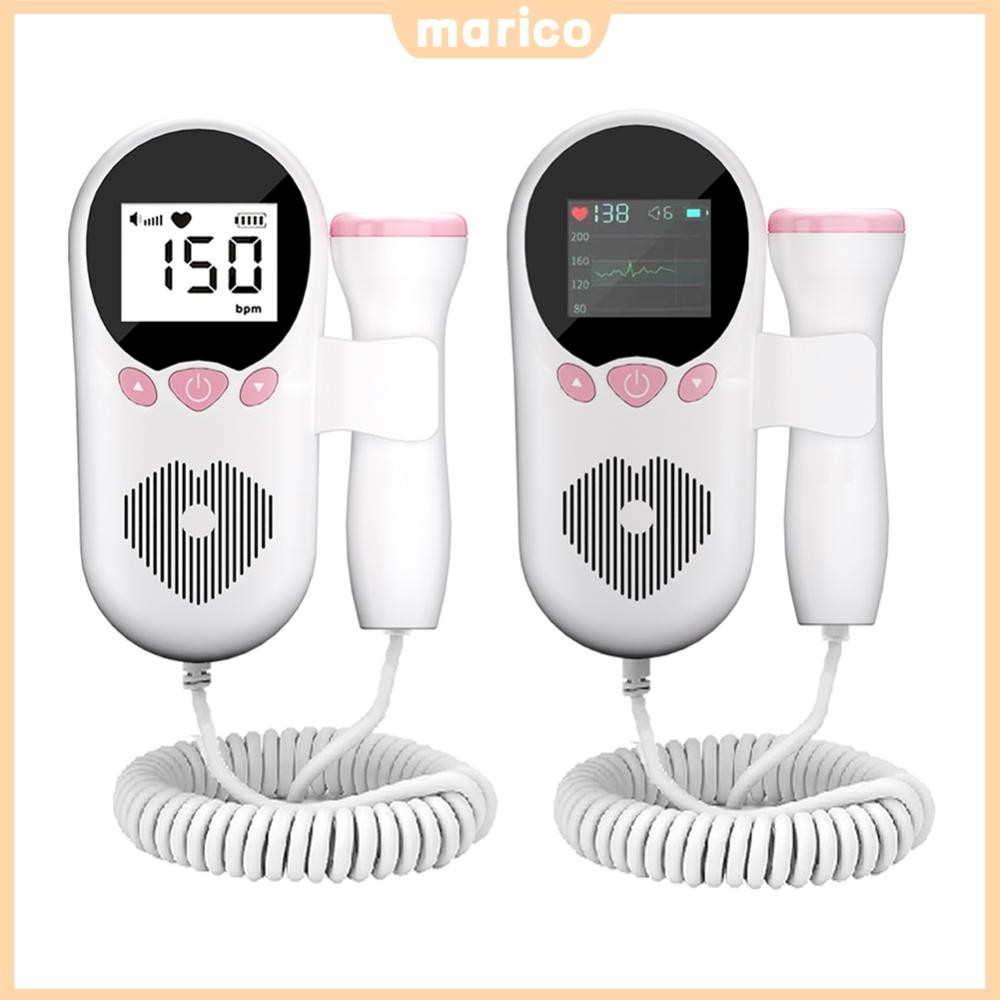 บ้าน Doppler ทารกในครรภ์ Baby Doppler 3MHz หน้าจอ LCD Fetal Heartbeat Monitor การตั้งครรภ์ Heartbeat