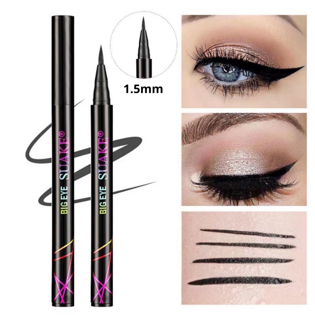 Suake Big Eye อายไลเนอร์หัวสลิมขนาด 1.5 มิล เขียนง่าย เส้นเล็ก เส้นคม กันน้ำ ติดทน ไม่แพนด้า