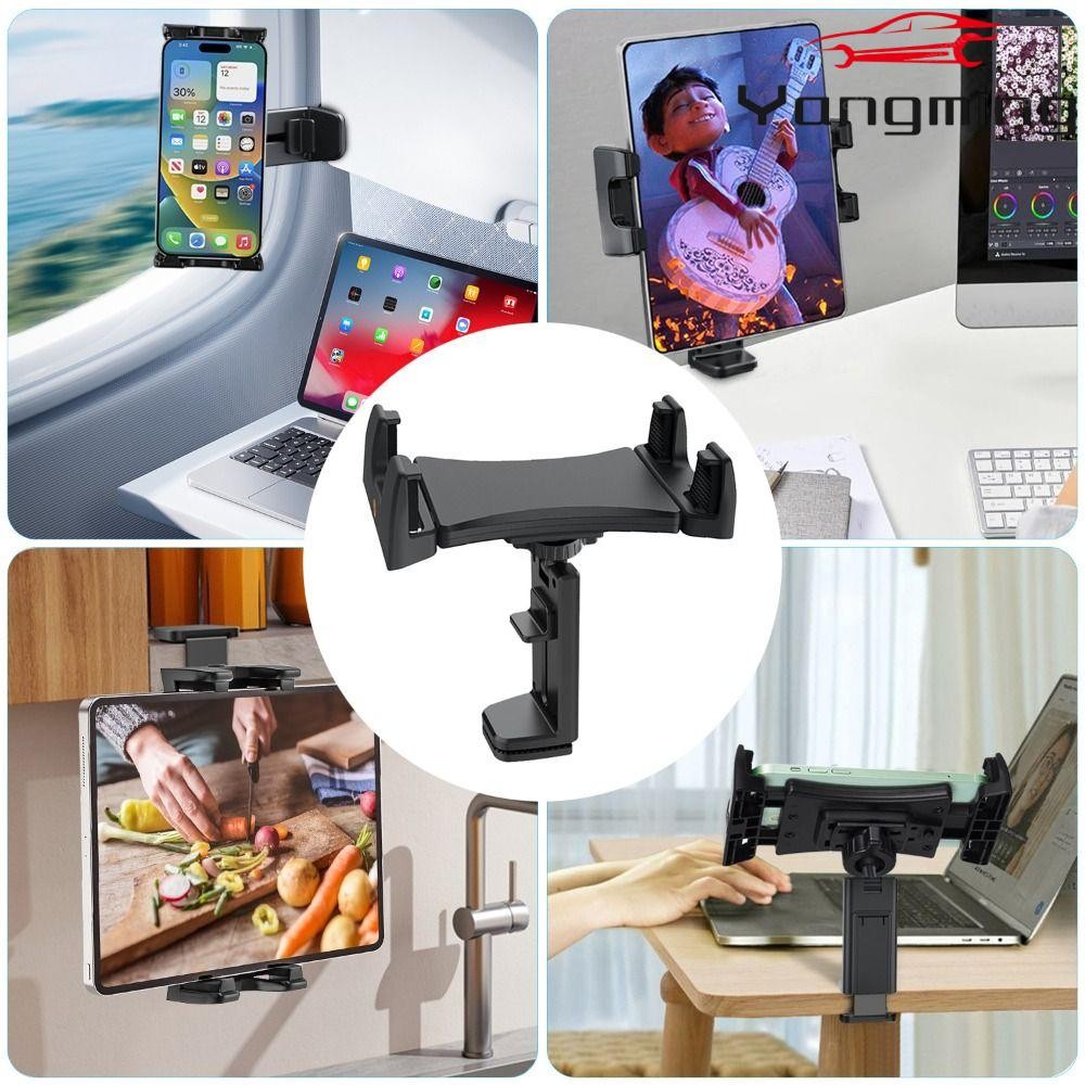 หยางหมิง ขายึดแท็บเล็ต พับได้ 360° ที่วางโทรศัพท์เครื่องบินหมุนได้, มัลติฟังก์ชั่นแบบพกพาแฮนด์ฟรี Tr