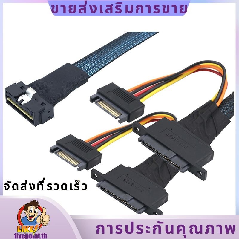 PCI-E Slimline LP Low Profile PCI-E SAS SFF-8654 8i ถึง 2X SFF-8639 U.2 U2 Power NVME สําหรับสาย SSD
