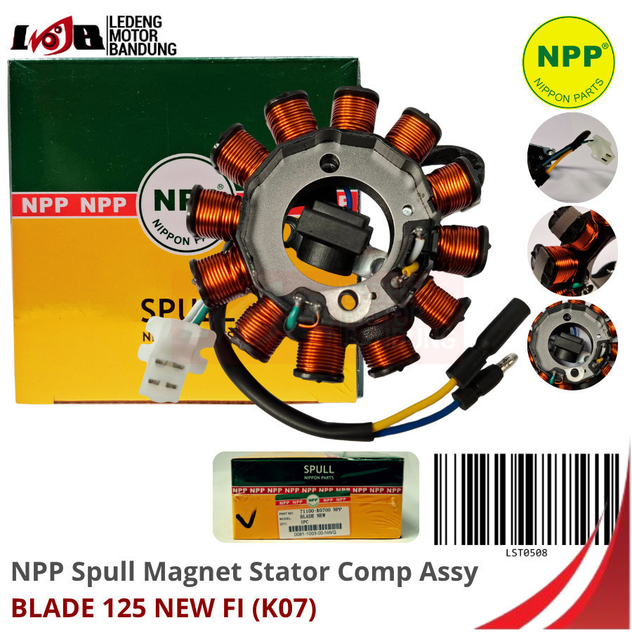 NPP Spool Blade ใหม่ 125 FI Stator Comp Assy Honda K07 Spull Magnetic Pulser Motor